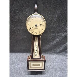 Vintage Seth Thomas Homestead-W Model E020-005 Wood Banjo Wall Clock Germany